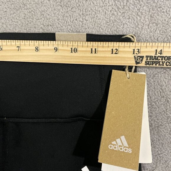 NEW Adidas Womens S Aeroready Black High-Waisted Leggings Striped - Picture 5 of 8